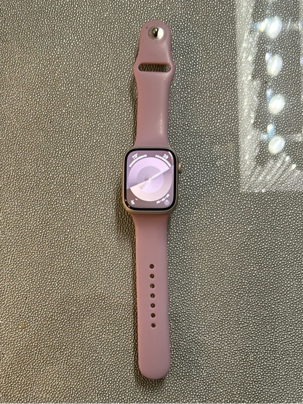 Apple Watch with Lavender Pink Sport Band